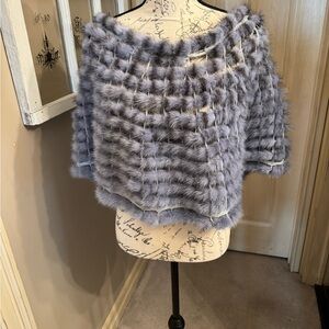 Chic  Fur Poncho in Lavender